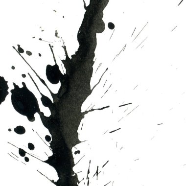 Beyaz arka plan doku soyut siyah boya splatters
