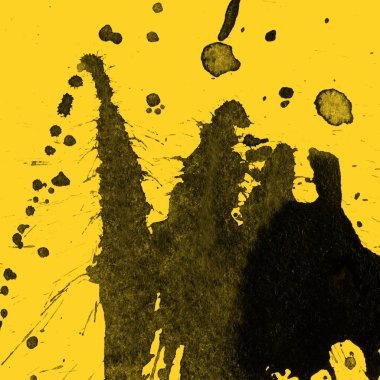 Soyut Beyaz boya doku siyah arka plan üzerine splatters