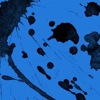 mavi arka plan doku soyut siyah boya splatters