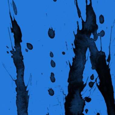 mavi arka plan doku soyut siyah boya splatters
