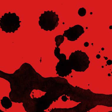 kırmızı arka plan doku soyut siyah boya splatters
