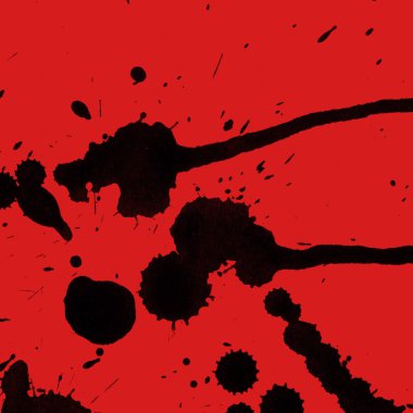 kırmızı arka plan doku soyut siyah boya splatters