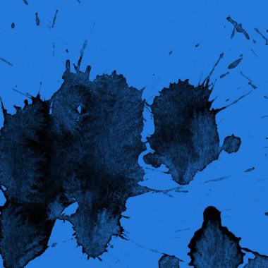 mavi arka plan doku soyut siyah boya splatters