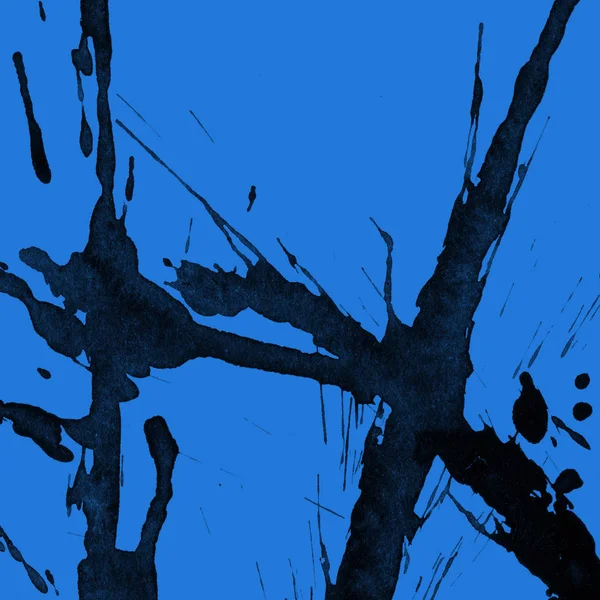 mavi arka plan doku soyut siyah boya splatters