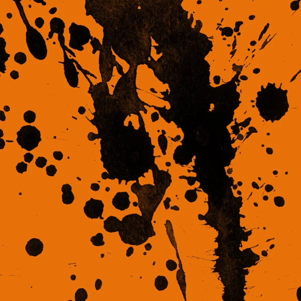 orangebackground doku soyut siyah boya splatters