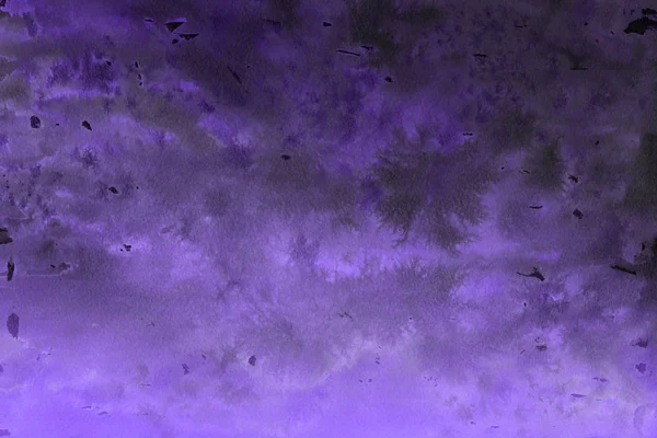 Peinture Aquarelle Violette Sur Papier Fond Abstrait — Photo