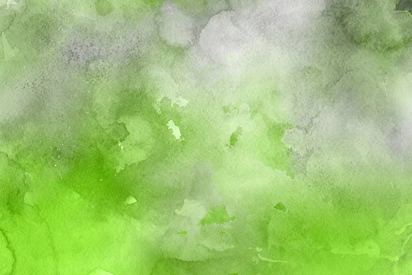 Tinta Aquarela Verde Sobre Papel Fundo Abstrato — Fotografia de Stock