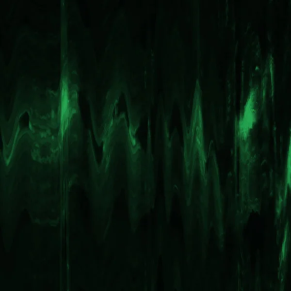 Abstrakcja Cyfrowy Ekran Glitch Efekt Tekstury Zielone Czarne — Zdjęcie stockowe