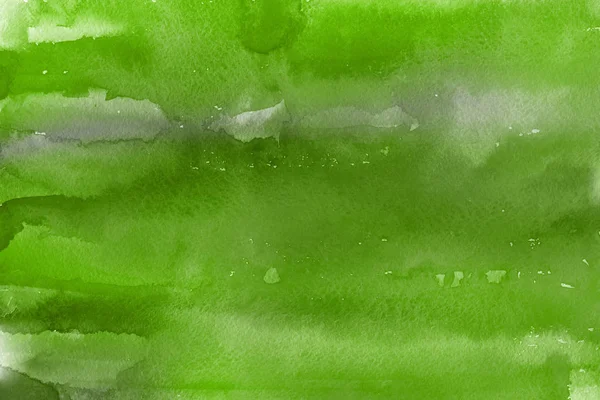 Groene Aquarel Verf Abstracte Achtergrond Van Papier — Stockfoto