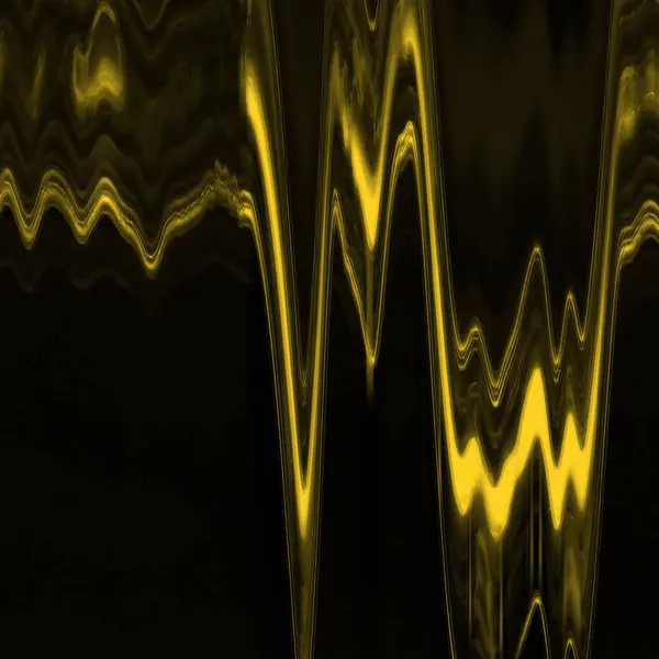 Abstracte Digitaal Scherm Glitch Effect Textuur Geel Zwart — Stockfoto