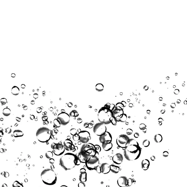 Isolerade Vatten Bubblor Vit Bakgrund — Stockfoto