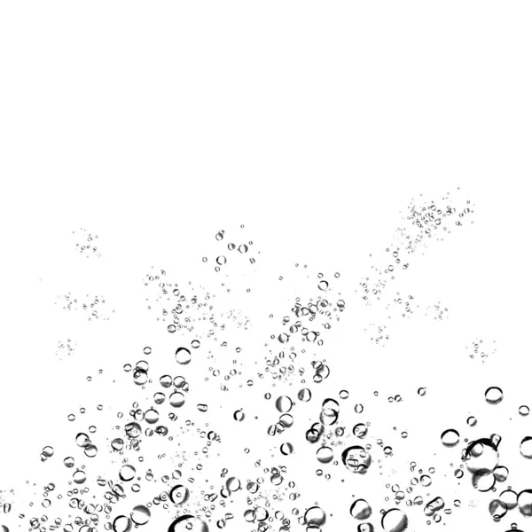 Burbujas Agua Aisladas Sobre Fondo Blanco — Foto de Stock
