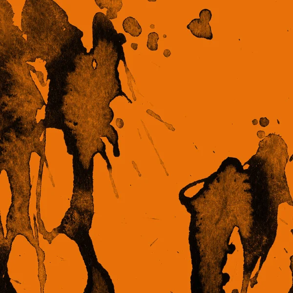 orangebackground doku soyut siyah boya splatters
