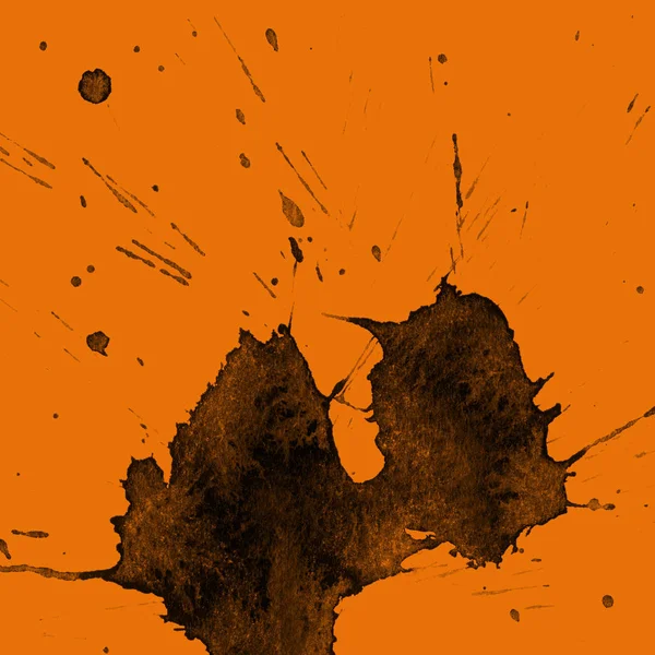 orangebackground doku soyut siyah boya splatters