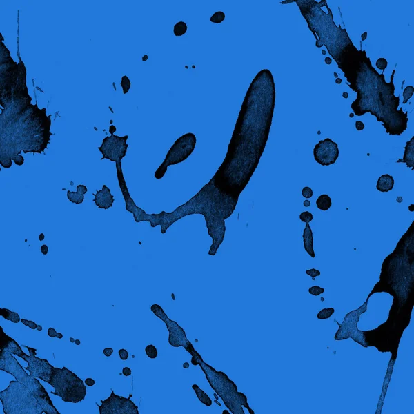 mavi arka plan doku soyut siyah boya splatters