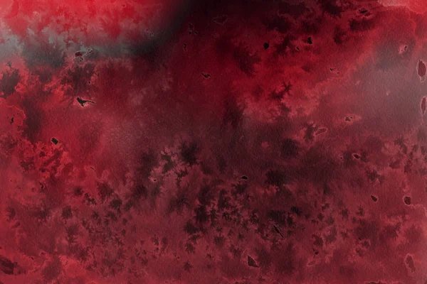 Tinta Aquarela Vermelha Sobre Papel Fundo Abstrato — Fotografia de Stock