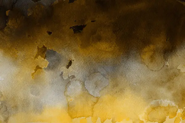 Guldfärg Akvarell Papper Abstrakt Bakgrund — Stockfoto