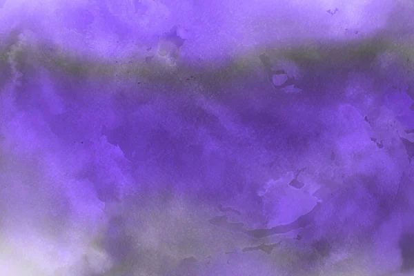 Peinture Aquarelle Violette Sur Papier Fond Abstrait — Photo