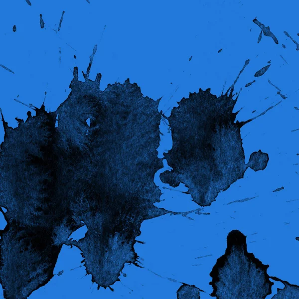 mavi arka plan doku soyut siyah boya splatters