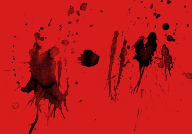 kırmızı arka plan doku soyut siyah boya splatters
