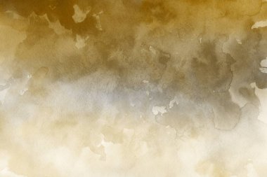 Kağıt arka plan üzerinde altın suluboya boya