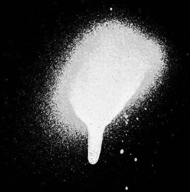 koyu arka plan üzerinde beyaz sprey boya