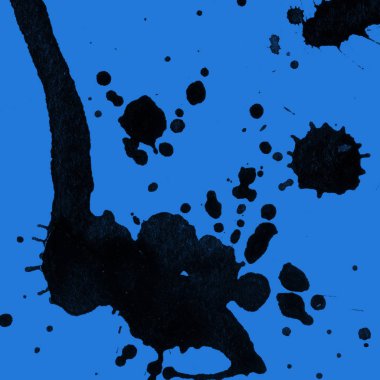 mavi arka plan doku soyut siyah boya splatters