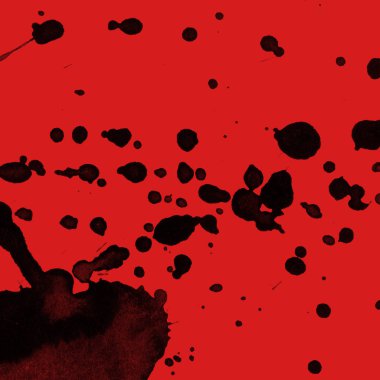kırmızı arka plan doku soyut siyah boya splatters
