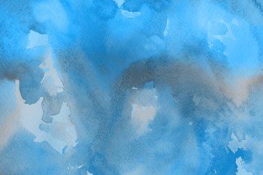 Kağıt arka plan mavi suluboya boya