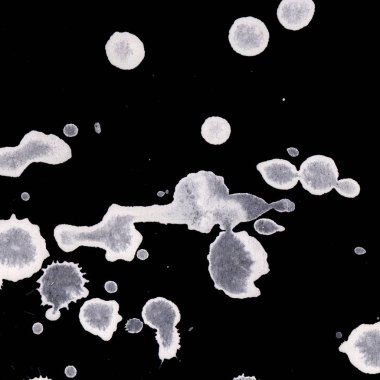 Soyut Beyaz boya doku siyah arka plan üzerine splatters