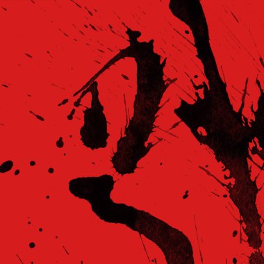 kırmızı arka plan doku soyut siyah boya splatters