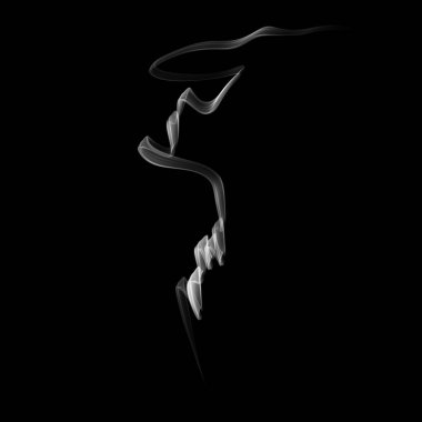 soyut duvar kağıdı, siyah arka plan üzerine duman