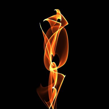 koyu arka plan üzerinde ateşle soyut duvar kağıdı