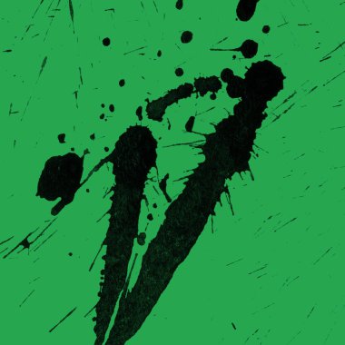 yeşil arka plan doku soyut siyah boya splatters