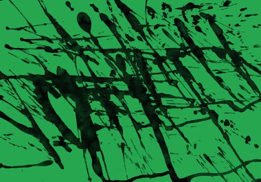 yeşil arka plan doku soyut siyah boya splatters