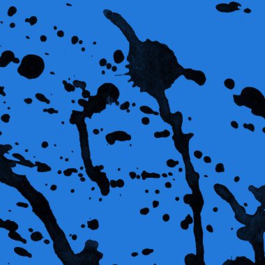 mavi arka plan doku soyut siyah boya splatters