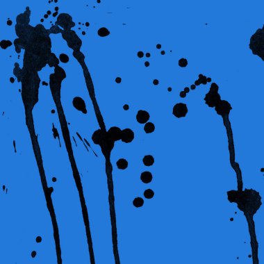 mavi arka plan doku soyut siyah boya splatters