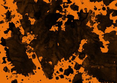 orangebackground doku soyut siyah boya splatters