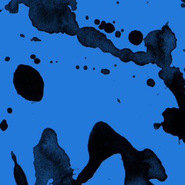 mavi arka plan doku soyut siyah boya splatters