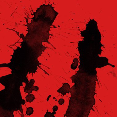 kırmızı arka plan doku soyut siyah boya splatters