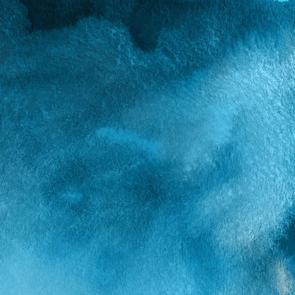 Sötét Kék Háttér Textúra Akvarell Festék — Stock Fotó