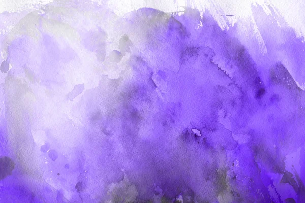 Purple Akvarel Malování Papír Abstraktní Pozadí — Stock fotografie