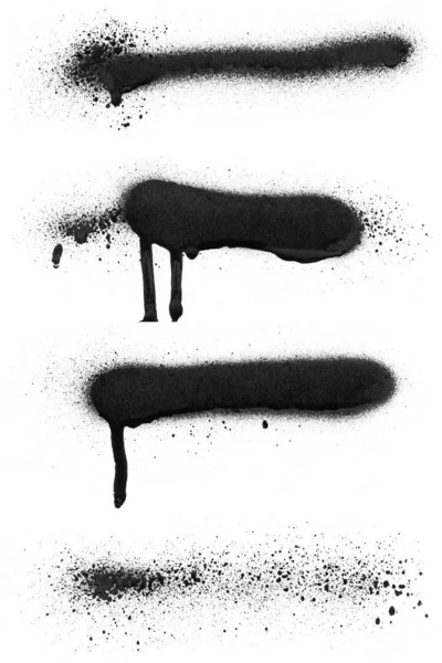 Vernice Spray Nero Sfondo Bianco — Foto Stock