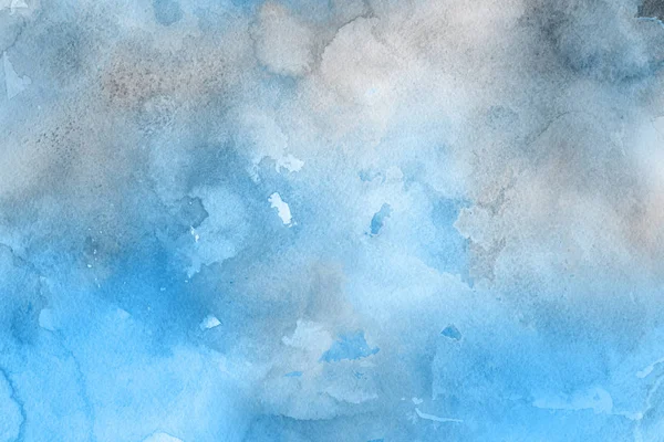 紙の抽象的な背景の青い水彩絵の具 — ストック写真