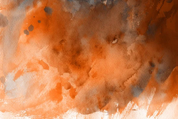 Orange Watercolor Paint Paper Abstract Background — Stock Photo, Image