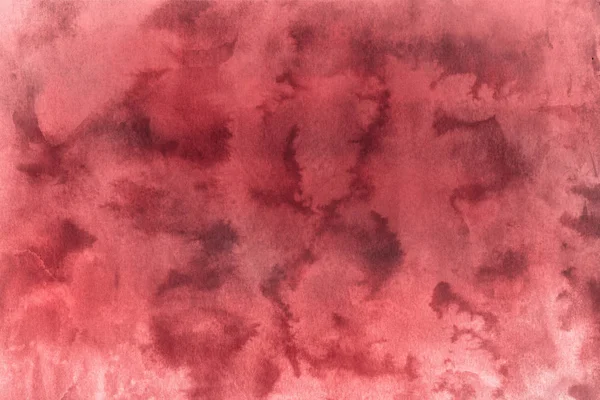 Röd Abstrakt Bakgrund Med Vattenfärg Måla Konsistens — Stockfoto