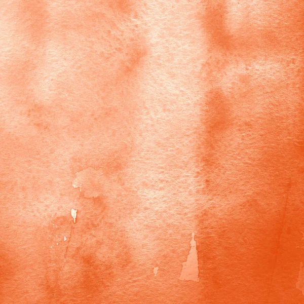 Oranžové Pozadí Abstraktní Akvarel Malování Texturou — Stock fotografie