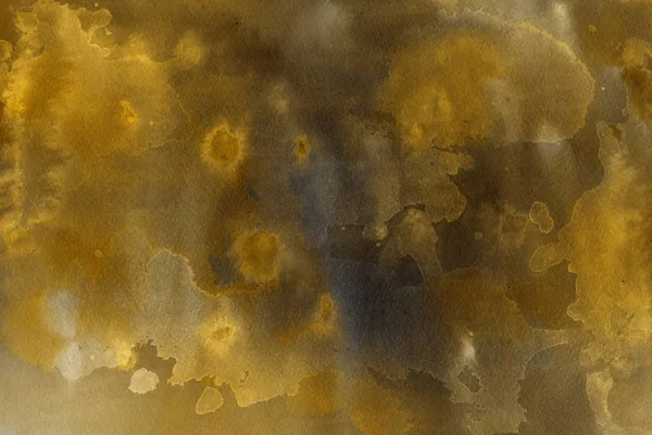 紙の抽象的な背景ゴールドの水彩絵の具 — ストック写真