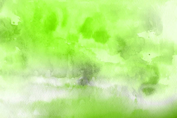 Groene Aquarel Verf Abstracte Achtergrond Van Papier — Stockfoto