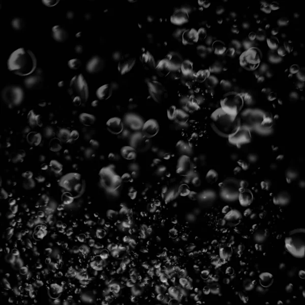 abstract wallpaper with soap bubbles on dark background